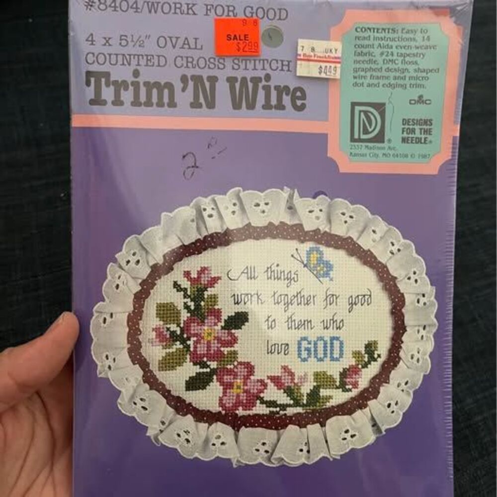 Designs For The Needle Trim'N Wire Work For Good Counted Cross Stitch Kit